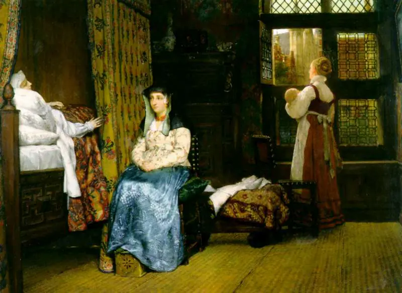 Alma Tadema — A Birth Chamber