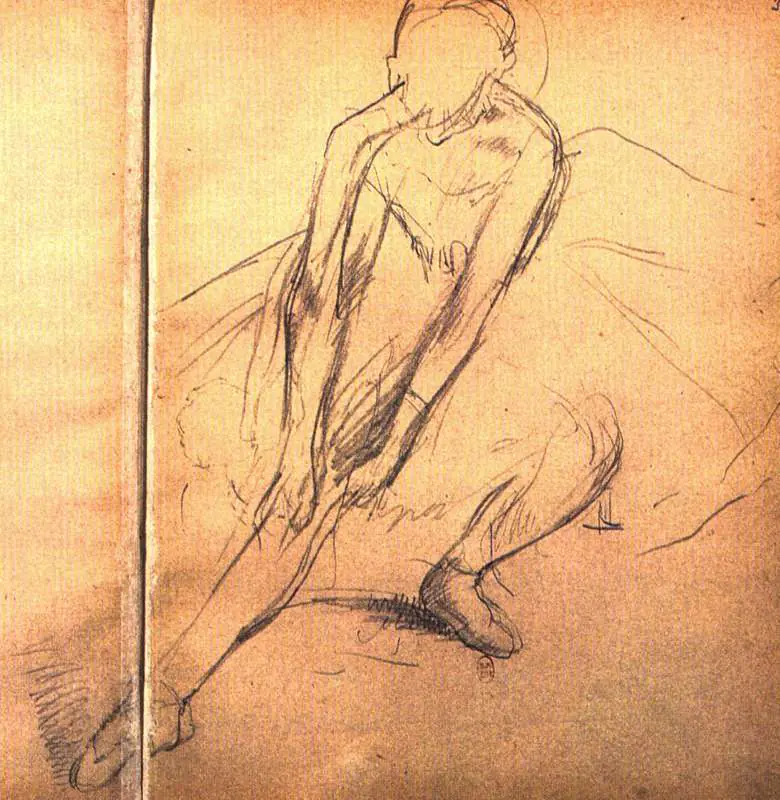 Degas — A Dancer Adjusting Her Stocking