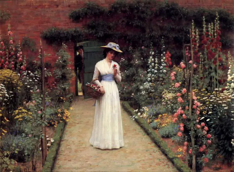 Edmund Blair Leighton — Lady In A Garden